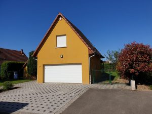 Chantier de construction d'un garage dans le 67.