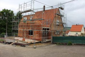 Chantier d'extension d'une maison dans le 67.