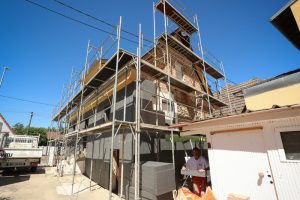 Chantier d'isolation extérieure dans le 67.
