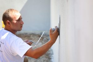 Chantier de ravalement de façade dans le 67.