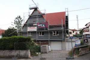 Chantier d'extension d'une maison dans le 67.