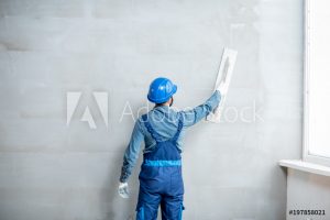 Photo d'un chantier de plâtrerie.