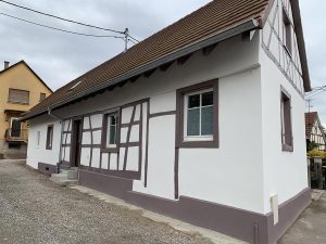 Chantier de ravalement de façade et travaux de couverture dans le 67.