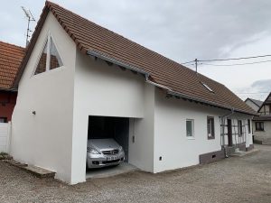 Chantier de ravalement de façade et travaux de couverture dans le 67.
