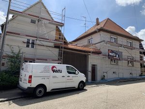 Chantier de démolition, transformation et ravalement de façade dans le 67.