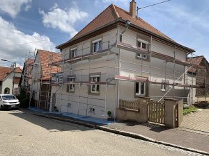 Chantier de démolition, transformation et ravalement de façade dans le 67.