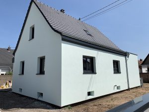 Chantier de gros œuvre avec isolation de façade et toiture dans le 67.