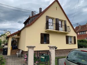 Chantier d'isolation extérieure dans le 67.