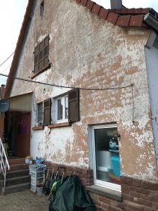 Chantier d'isolation extérieure dans le 67.