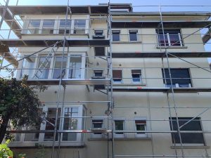 Chantier d'isolation extérieure et ravalement de façade dans le 67.