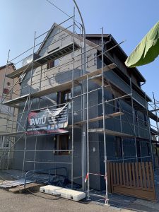 Chantier d'isolation extérieure dans le 67.