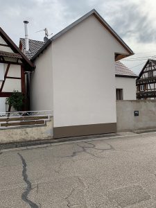 Chantier d'isolation extérieure dans le 67.