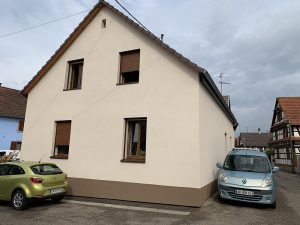Chantier d'isolation extérieure dans le 67.