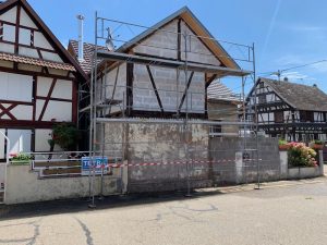 Chantier d'isolation extérieure dans le 67.