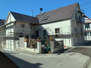 Chantier d'isolation extérieure dans le 67.