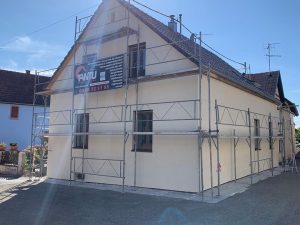 Chantier d'isolation extérieure dans le 67.