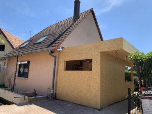 Chantier de création d'extension dans le 67.