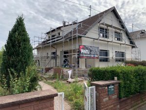 Chantier de rénovation de façade dans le 67.