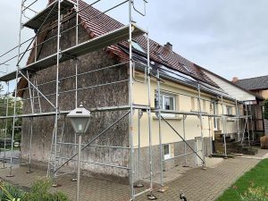Chantier d'isolation extérieure et de pose d'appui de fenêtre dans le 67.