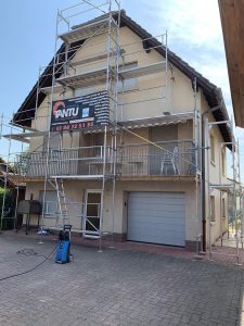 Chantier de ravalement de façade dans le 67.