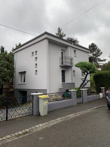 Chantier de toiture, isolation extérieure avec ravalement de façade dans le 67.