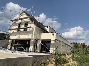 Chantier de construction d'une maison neuve dans le 67.