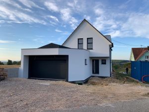 Chantier de construction d'une maison neuve dans le 67.