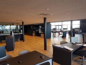 Chantier de construction neuve d'une concession automobile dans le 67.