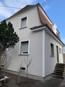 Chantier de ravalement de façade dans le 67.