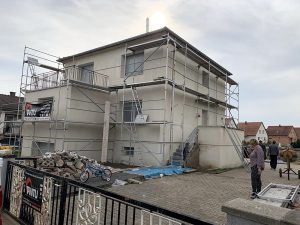 Chantier d'isolation extérieure et ravalement de façade dans le 67.