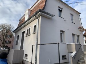 Chantier de ravalement de façade dans le 67.