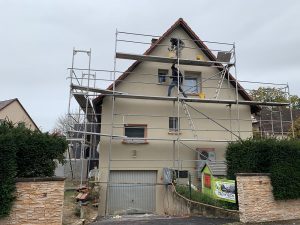 Chantier d'aménagement extérieur et création d'une extension dans le 67.