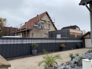 Chantier d'aménagement extérieur et création d'une extension dans le 67.