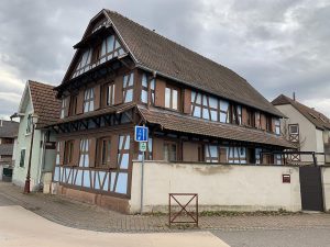 Chantier de ravalement de façade dans le 67.
