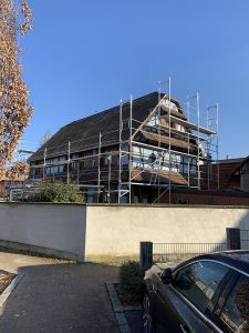 Chantier de ravalement de façade dans le 67.