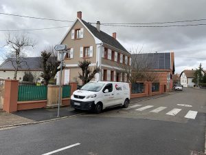 Chantier de ravalement de façade dans le 67.