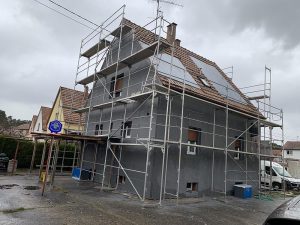 Chantier d'isolation extérieure dans le 67.