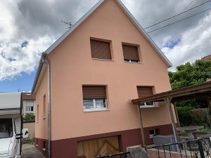 Chantier d'isolation extérieure dans le 67.