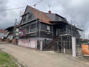Chantier d'isolation extérieure dans le 67.