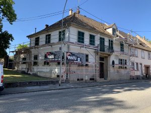 Chantier de ravalement de façade dans le 67.