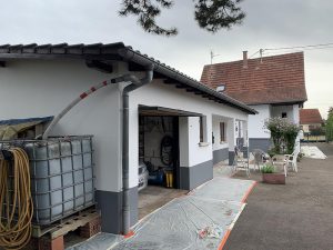 Chantier de ravalement de façade dans le 67.