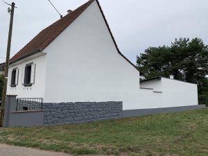 Chantier de ravalement de façade dans le 67.