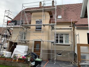 Chantier d'isolation extérieure dans le 67.