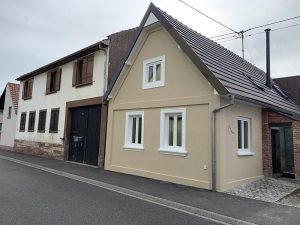 Chantier de ravalement de façade dans le 67.