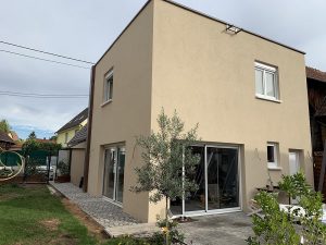Chantier de ravalement de façade dans le 67.
