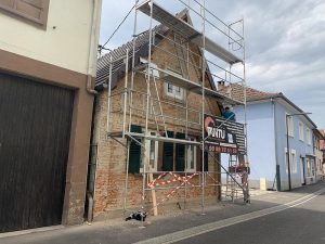 Chantier de ravalement de façade dans le 67.