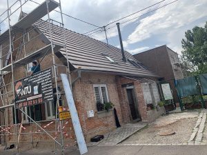 Chantier de ravalement de façade dans le 67.