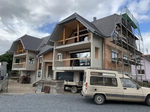 Chantier d'isolation extérieure dans le 67.