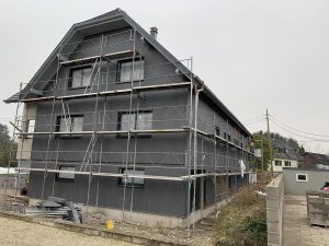 Chantier d'isolation extérieure dans le 67.