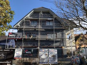 Chantier d'isolation extérieure dans le 67.